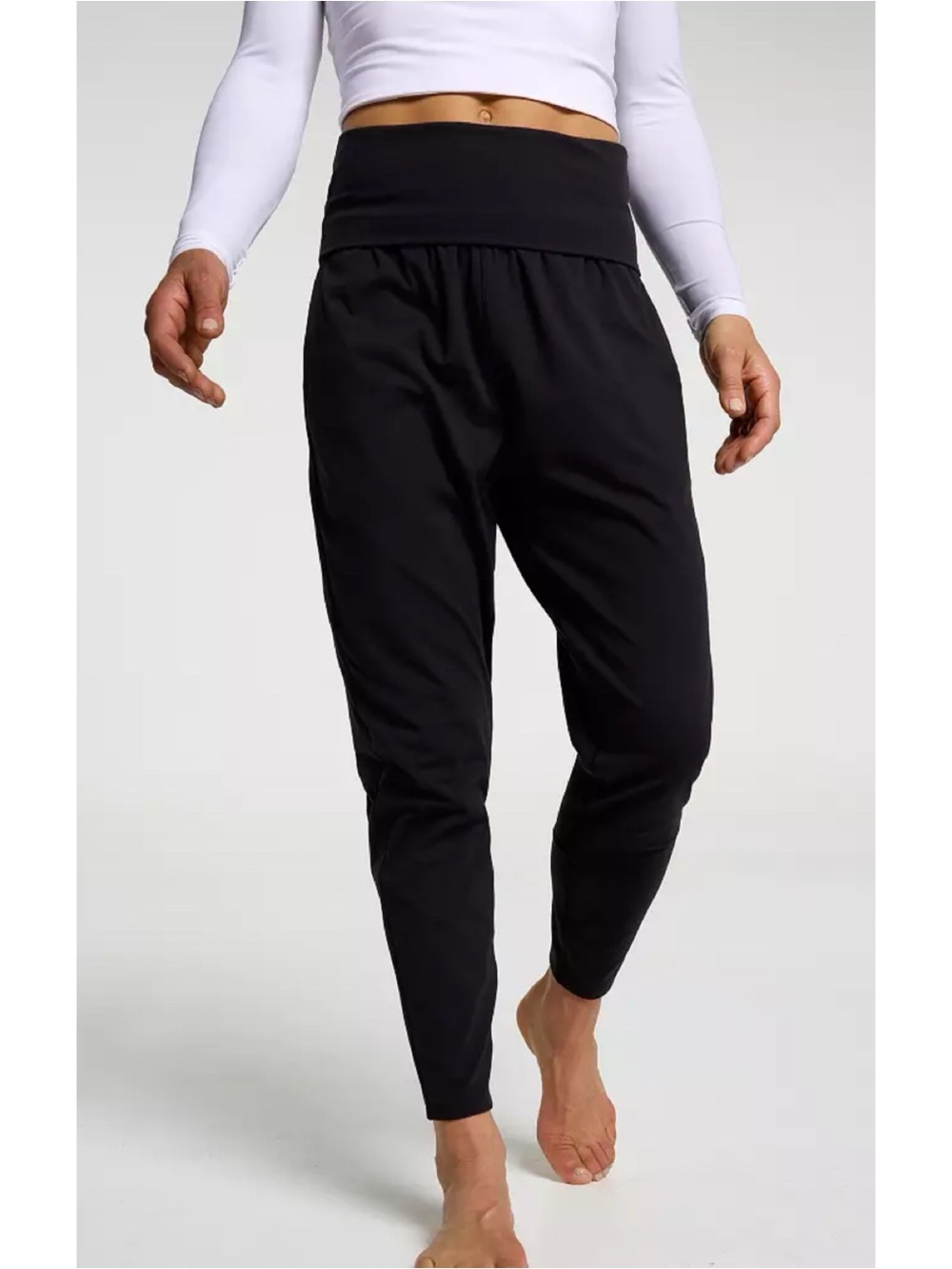 CALIA Inspire Foldover Relaxed Yoga Pants Black NWT Size S